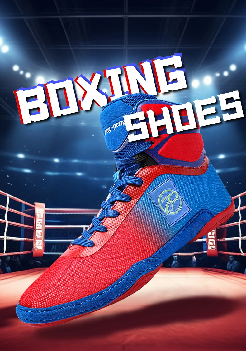 Description Picture 3 of itemNew Breathable Boxing Shoes Men Light Weight Boxing Boots Women Anti Slip Flighting Sneakers Big Size 46 Wrestling Shoes