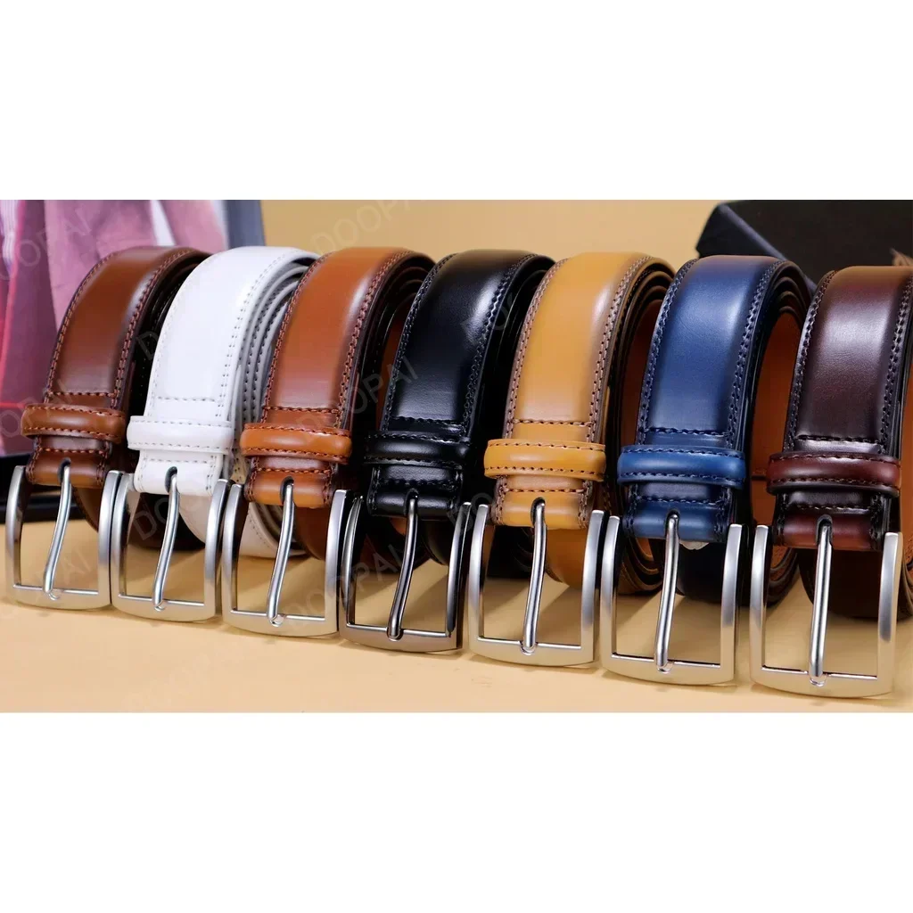 Männer Leder Gürtel Nadel Schnalle Gürtel Trendy Neue Casual Echtes Leder LANGE Große Gürtel Rindsleder männer Gürtel Plus größe Männer Gürtel