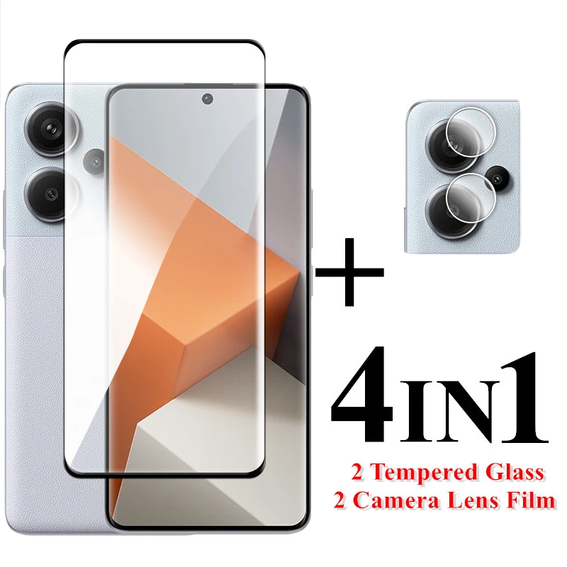 For Redmi Note 13 Pro Plus Glass For Xiaomi Redmi Note 13 Pro Plus Screen Protector 3D Curved Full Cover Tempered Glass