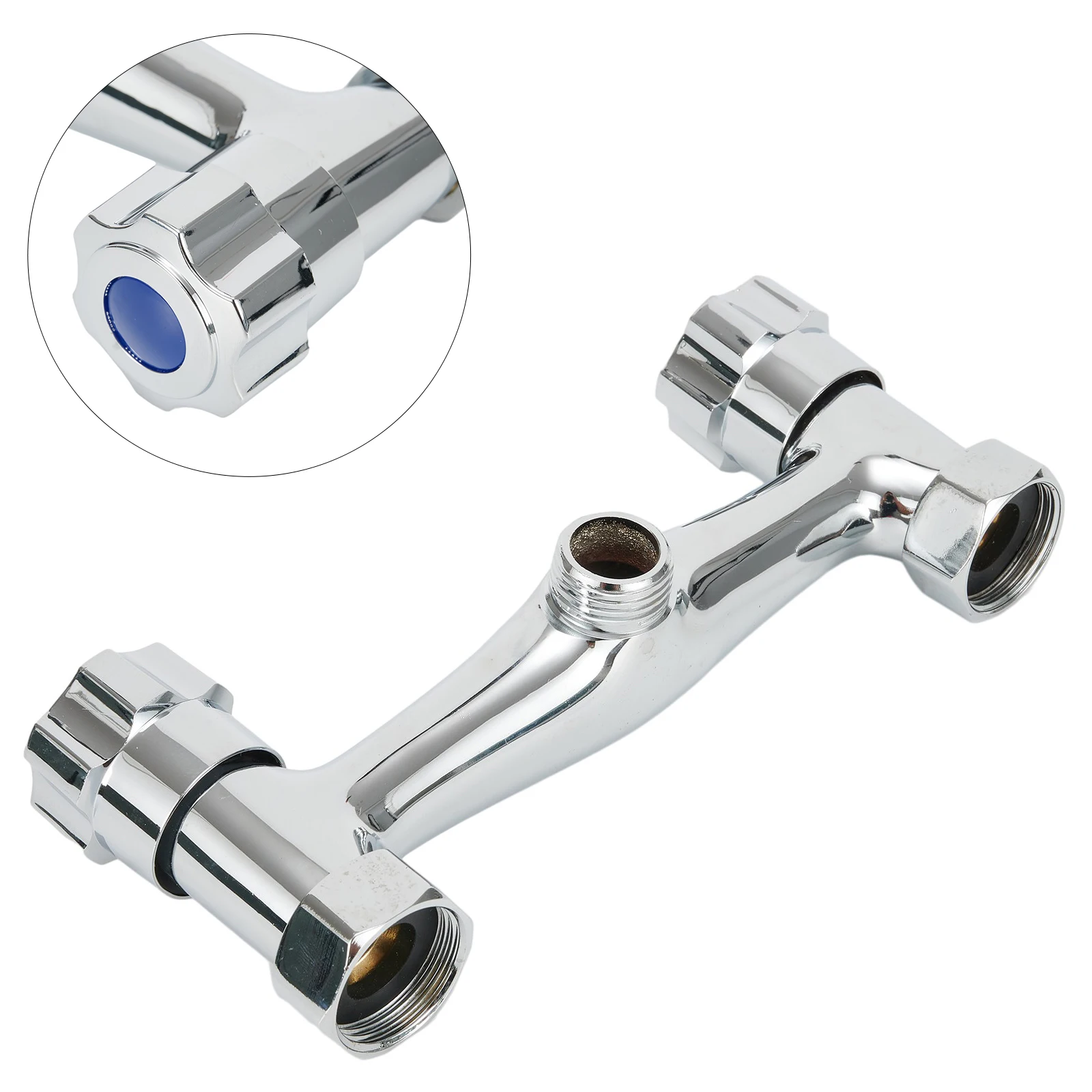 

Bathroom Shower Mixer Taps Bar Brass Valve Twin Outlet Chrome Copper Chrome Finish Mixer Valve Kitchen Bath Supplies