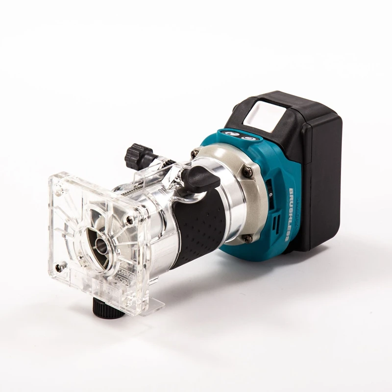 브러시리스 충전식 엣지 트리밍 머신 리튬 이온 전기 목재 밀링 목공 슬로팅 머신 조각기