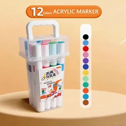 Vibrant Washable Water - Based Marker Pens for Learning and Creativity (12 colors)