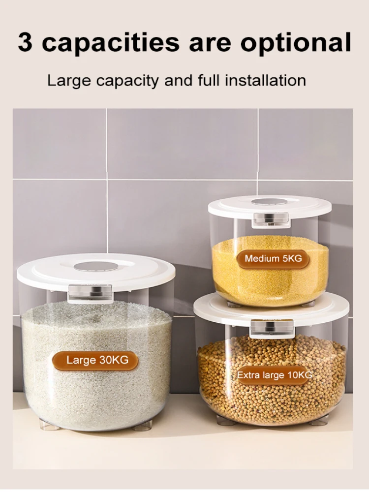 Household Food Grade Sealed Insect Proof Rice Bucket Moisture Resistant Thickened Storage Rice Box 4