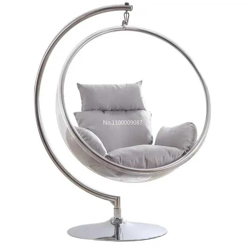 Internet Celebrity Acrilico Trasparente Emisferico Sedia Sospesa Cestino Swing Ball Space Chair Mobili Da Balcone Per Esterni