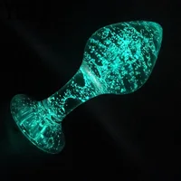 Leuchtende Anal Plug Glas Anus Dilatation Butt Plug Erwachsene Spiele Erotik Spielzeug Kristall Anal Perlen Sex Flirt für Paare Mastur bator 2