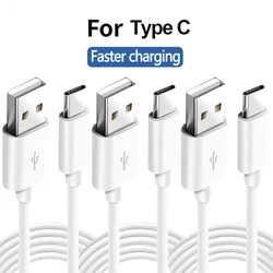 High - Speed USB Type C Fast Charging Cable - 3A Power Adapter - Multiple Length Options - 3m (White 3PCS)