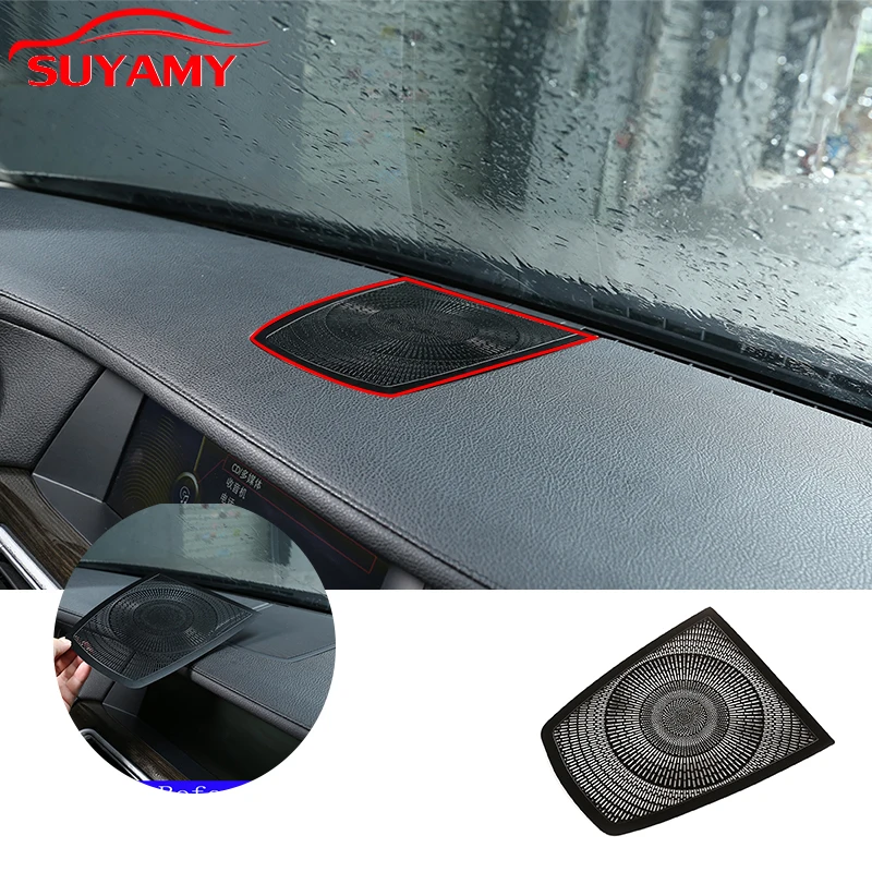 

Aluminum Alloy Black Dashboard Speakers Horn Net Trim Cover For 2009-2014 BMW 7 Series Auto Interior Accessories