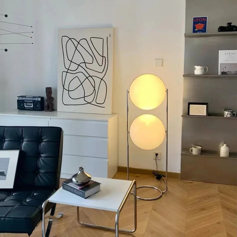 Creative E27 LED Metal Chrome Desk lamp Light Living Room Hotel Room White Acrylic Ball Lights Home Art Deco Art Floor lamp led floor lamp