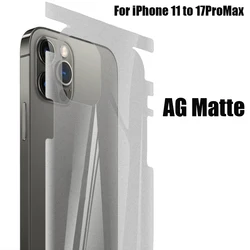 AG Matte Soft Hydrogel Back Screen Protector Film - TPU Foil Protective Rear Film - 2 Pieces (For iPhone 12)