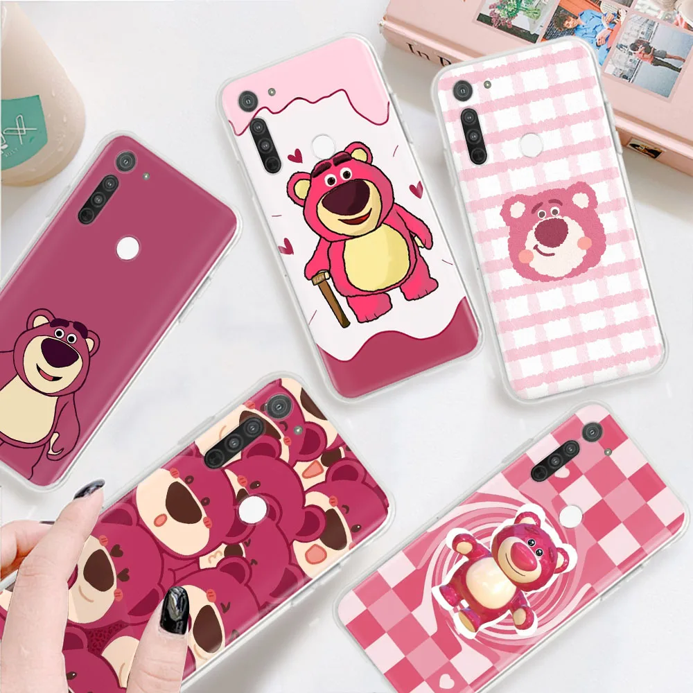 Custodia Morbida Trasparente Strawberry Bear Lotso Per Custodia Protettiva Realme Narzo 50A 50I 50 Prime 9 10 Plus C30S C35 C55 Pro