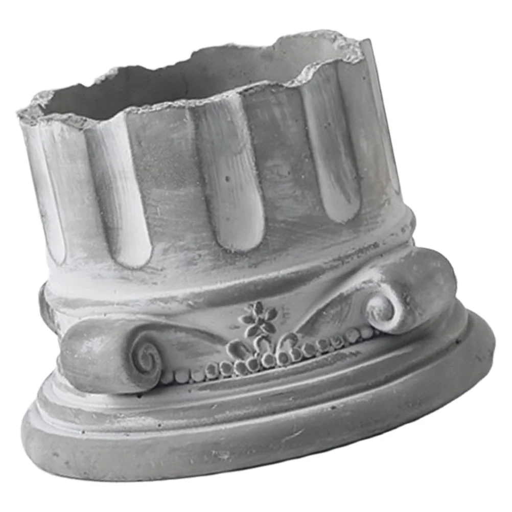 

Vintage Style Roman Column Flowerpot Wedding Party Layout Flower Planter Wear-resistant Cement Vase