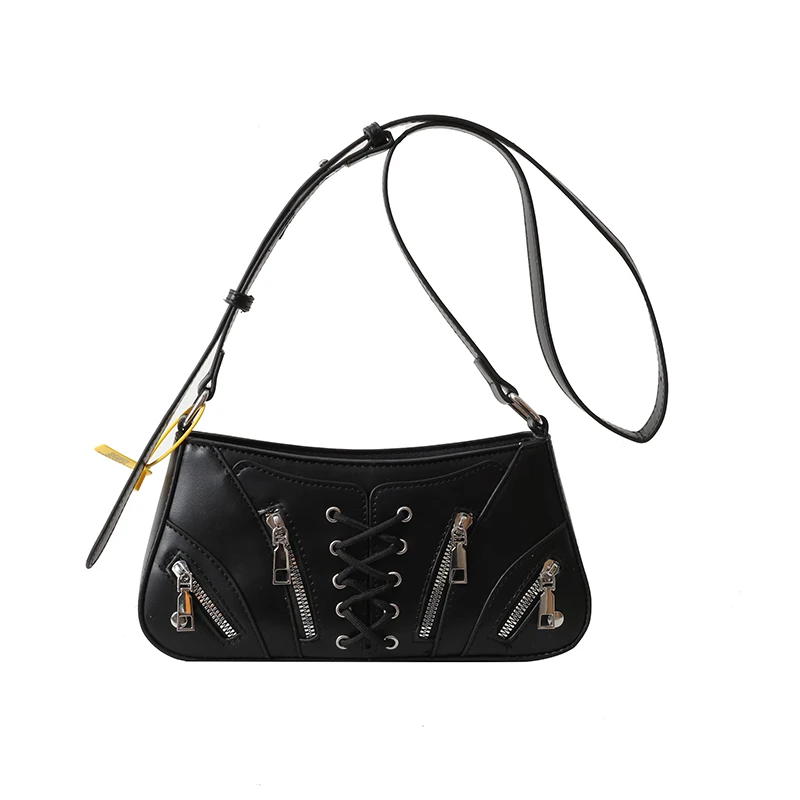 thumbnail image 1 of Bolso de hombro de PU de moda con hilo de coser y cremallera de venta caliente para mujer 2024 Nuevo bolso cruzado de mujer versátil y moderno, 1 of 5
