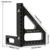 Carpenter Square Woodworking Square Protractor Aluminum Miter Triangle Ruler Multi Angle 45/90 Degree Layout Measuring Ruler 6