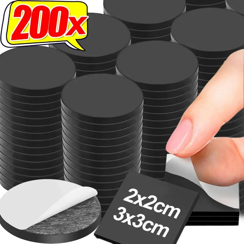 Mini selbstklebende Magnete Blatt quadratisch rund magnetische Punkte Magnetband DIY Kühlschrank Büro Whiteboard flexible Magnetfolie – Detail 2