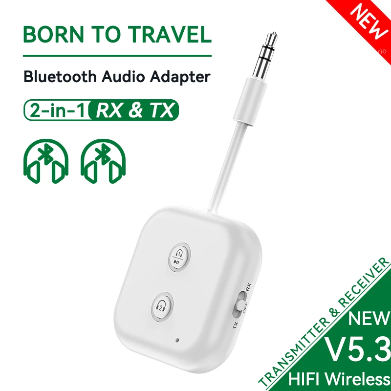 UGREEN Ricevore trasmettore Bluetooth per aereo Adattatore Bluetooth wireless 2 in 1 da utilizzare con qualsiasi jack da 3,5 mm per volo, TV  44