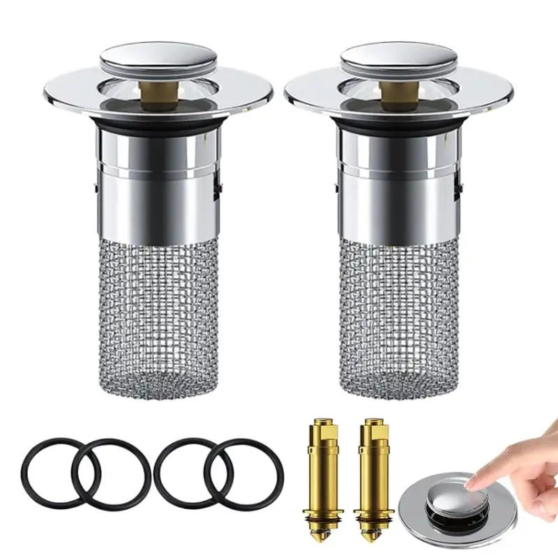 

Выдвижная пробка для слива 2 шт., заглушки для раковины в ванной комнате, Ловец мусора для еды, сливная корзина для кухонной раковины, замена кухонной пробки