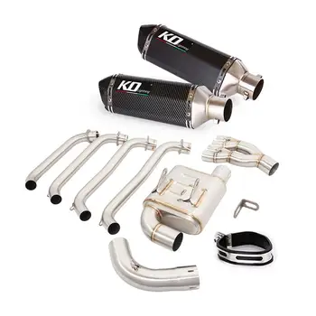Exhaust System For Honda CB650FR CBR650F 2014-2023 Motorcycle Muffler Box Side Row Front Tube Header Link Pipe Slip On Steel