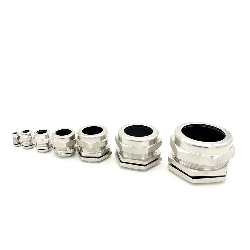 M12Buy Clamping Dia 6mm-12mm M20 Waterproof Cable Glands Stainless Steel 304 Metal Electrical Connector Standard Cable Glands SS