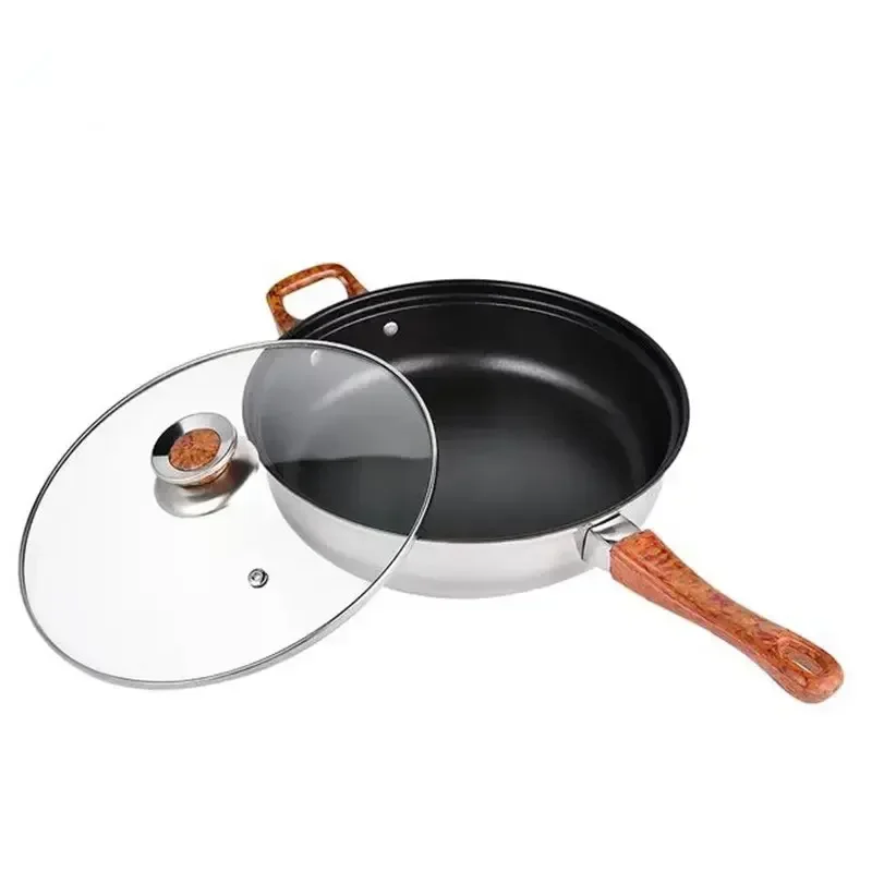 12 pcs stainless steel cooker set kettle milk soup pot set non-stick household kitchen cooker