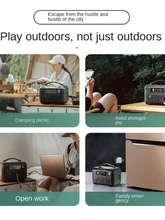  505W Portable PD100W Fast Solar Panel Charge  Energy Storage Power Generator Station Bank Multiple Output Modes Outdoor House 