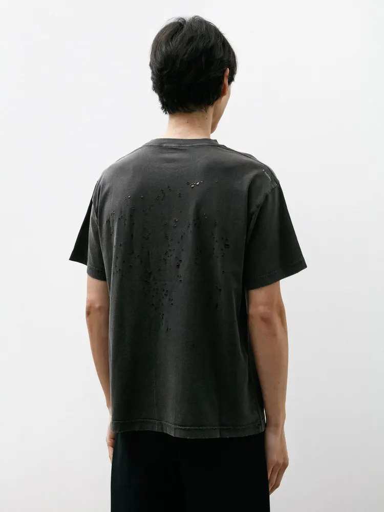 Retro Cotton T-irt round Ne ort Sve Printed Bla Vintage Running Mothtech Men's Casual Comfortable Breathable Summer