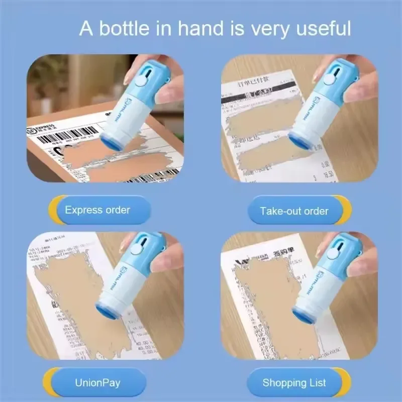 Thermal Paper Correction Fluid 20/10ML Unboxing Knife Portable Durable Data Identity Protection Fluid Eraser