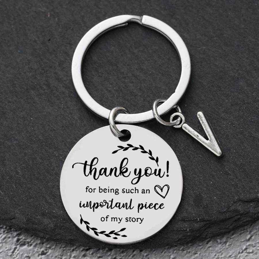 Elegant Stainless Steel 'Thank You' Keychain - Thoughtful Gift