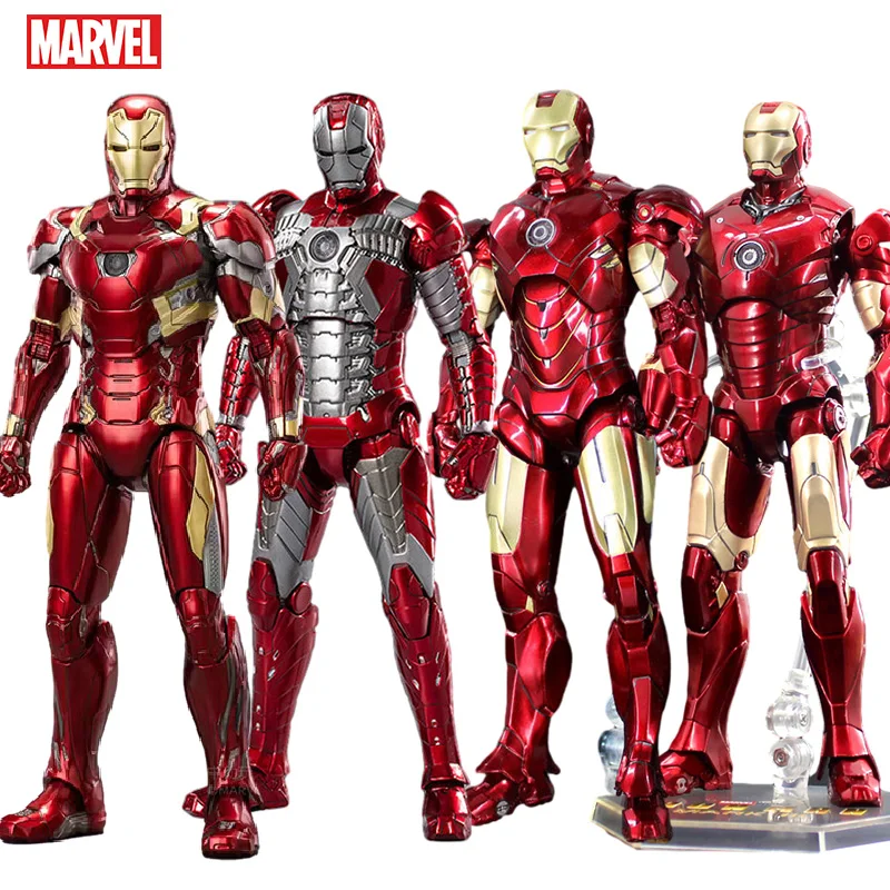 Anime Marvel Iron Man Figure Mk39 1/10 Astronauta Robot Model Doll Spider-Man Action Figurine Collection Adult Kids Gift Zd Toys