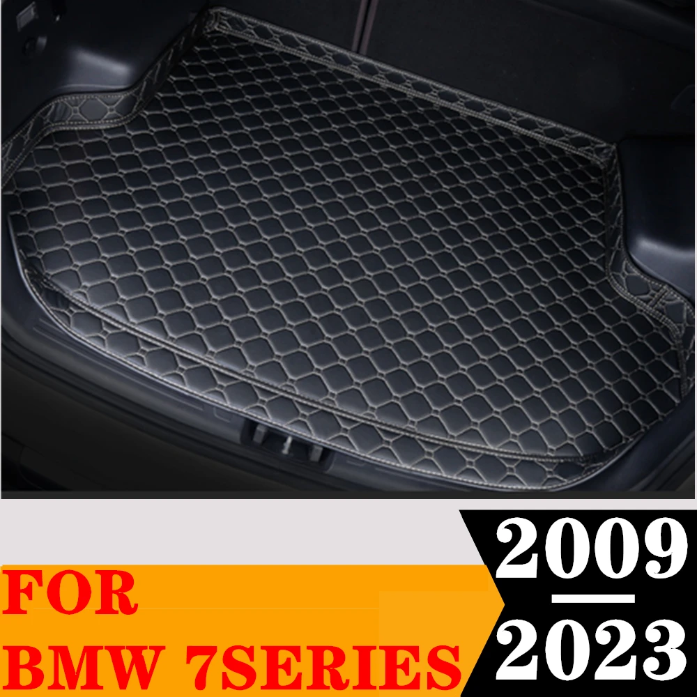 

Автомобильный коврик для багажника Sinjayer, водонепроницаемые автозапчасти, ковры для багажника, Высокие боковые задние коврики для груза, подходят для BMW 7 серии 2009 10-2023