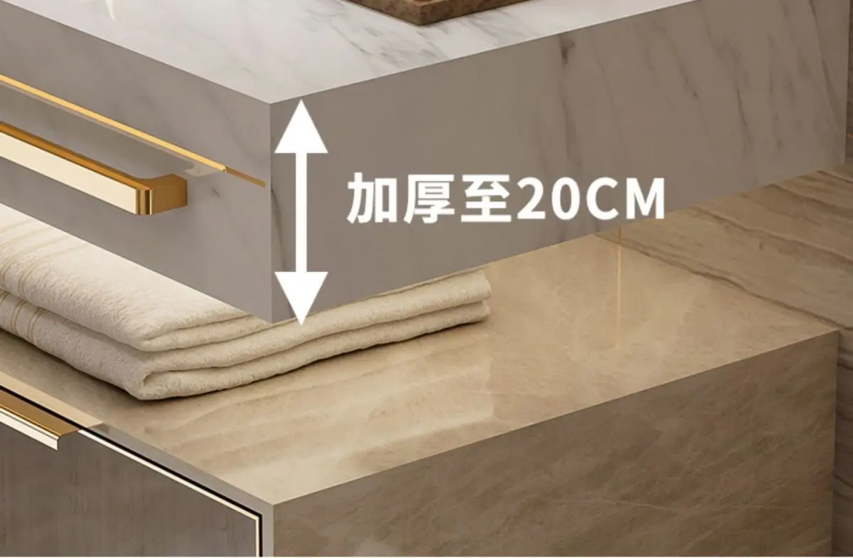 Luxury Wall Mounted Bathroom Vanity with Ceramic Sink Large Mirror Solid Wood Drawers Floating Bathroom Vanity Cabinet Furniture