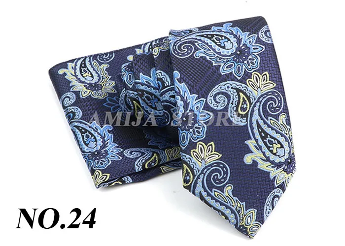 Blau rot grün Paisley Krawatten für Männer Luxus Jacquard Krawatte & Einst ecktuch Set Herren Hochzeits feier Krawatte Geschenke für Männer Anzug täglich – Detail 26