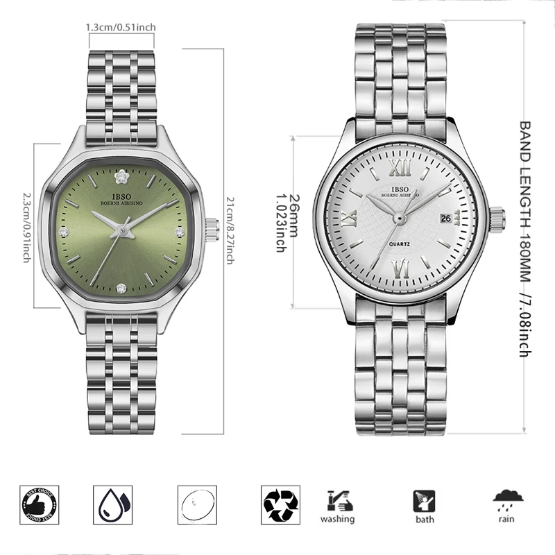 Luxury Gold Watches Women Small Dial Steel Waterproof Quartz Female Hand Clock Blue Vintage Original Ladies Wristwatches Silver