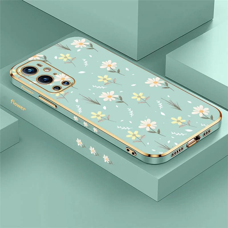 Elegant Floral Print Shockproof Silicone Phone Case