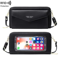 Touch screen mobile phone bag RFID Anti-theft brush mobile phone bag Multi-function crossbody purse women's small shoulder bag 1