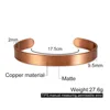 Vinterly Pure Copper Bracelets Matte Adjustable Open Cuff 9.5mm Wide Bangles Soft Metal Resizable Jewelry for Men Women Gifts 4