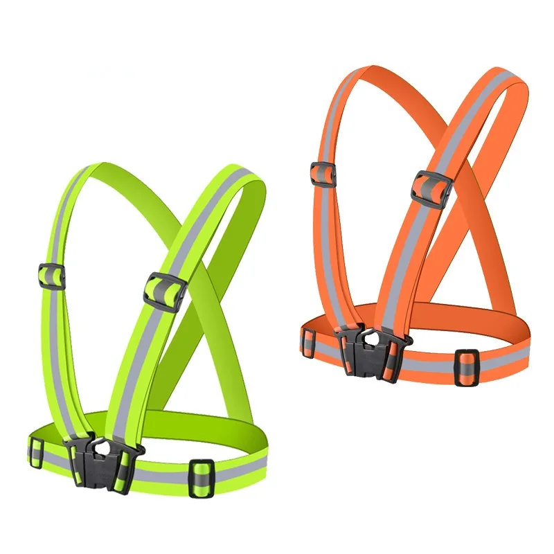 1PC outdoor night walking safety vests highlight adjustable lightweight reflective vest biking safety strap waterproof running reflective safety vest
