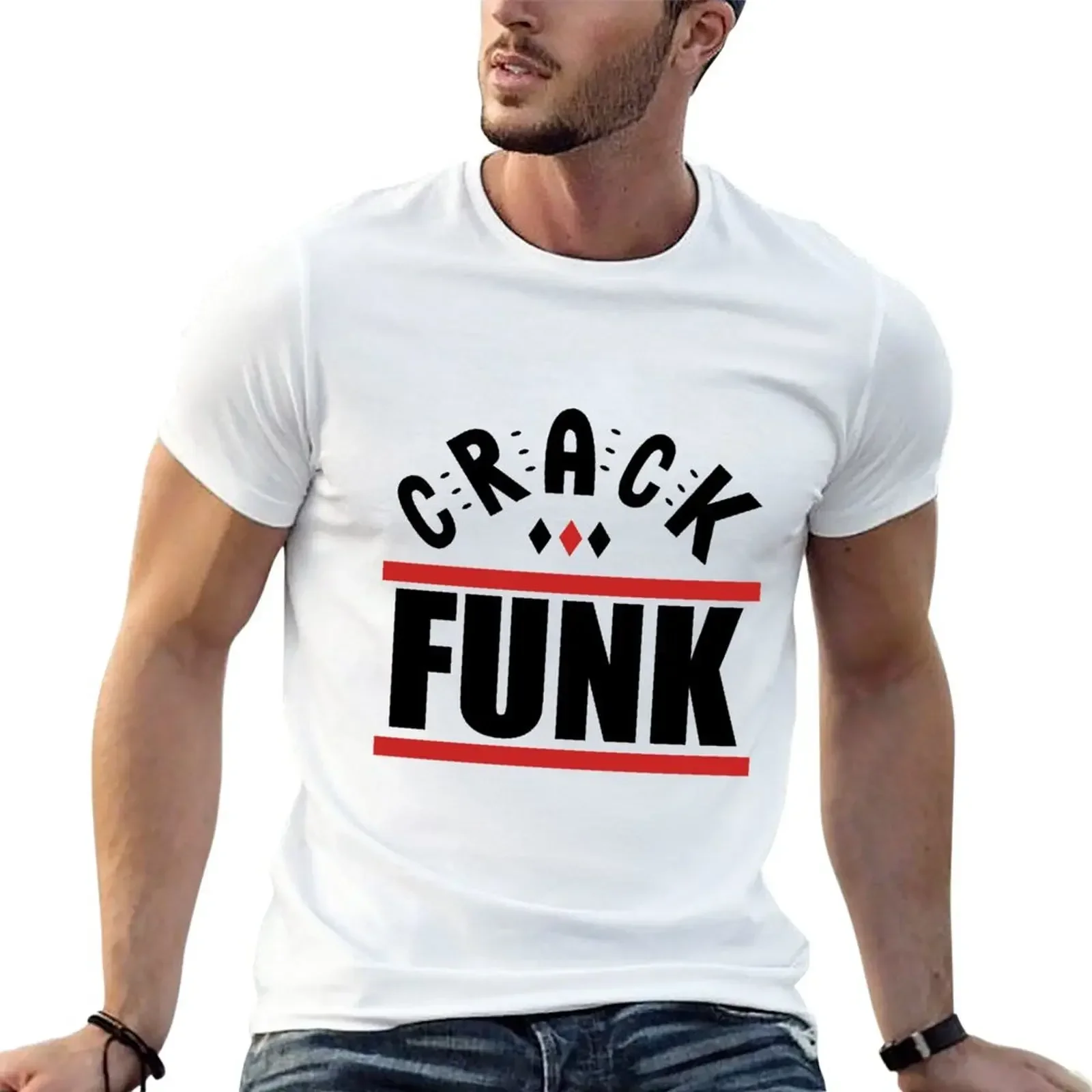 

crack funk T-Shirt tops korean fashion Blouse oversized t shirt men