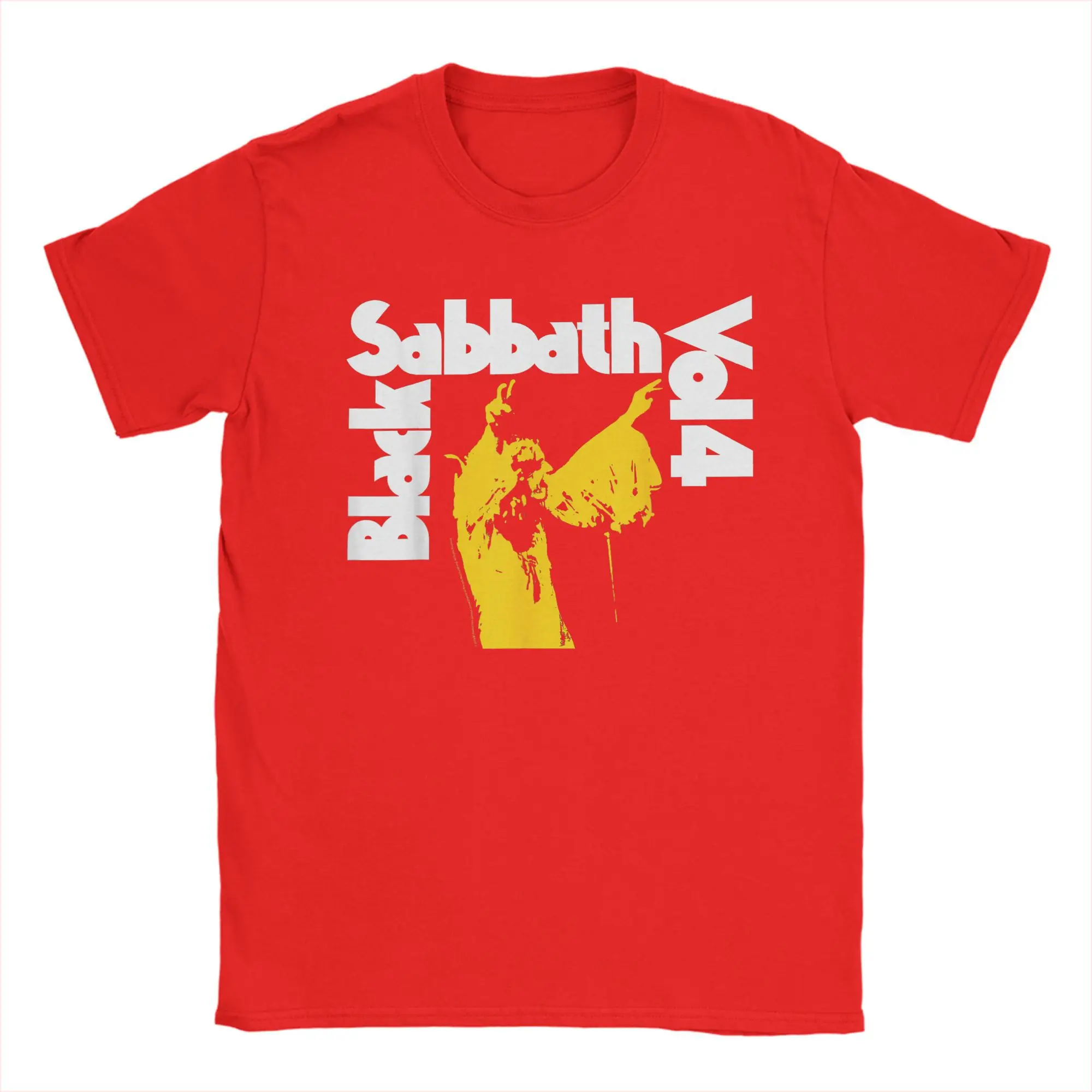 Vintage Black Sabbath Vol 4 Heavy Metal Rock Band T-Shirt - 100% Cotton Casual Short Sleeve Tee