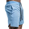 Summer Drawstring Solid Color Quick Dry Cool Shorts Woven Nylon Men's And Women's Same Style Loose Five Point Sweatpants 2