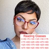 Anti Blue Light Reading Glasses For Women Big Luxury Prescription Metal Frame Red Cat Eye Female Eyeglasses Diopters +1.75 +2.25 1