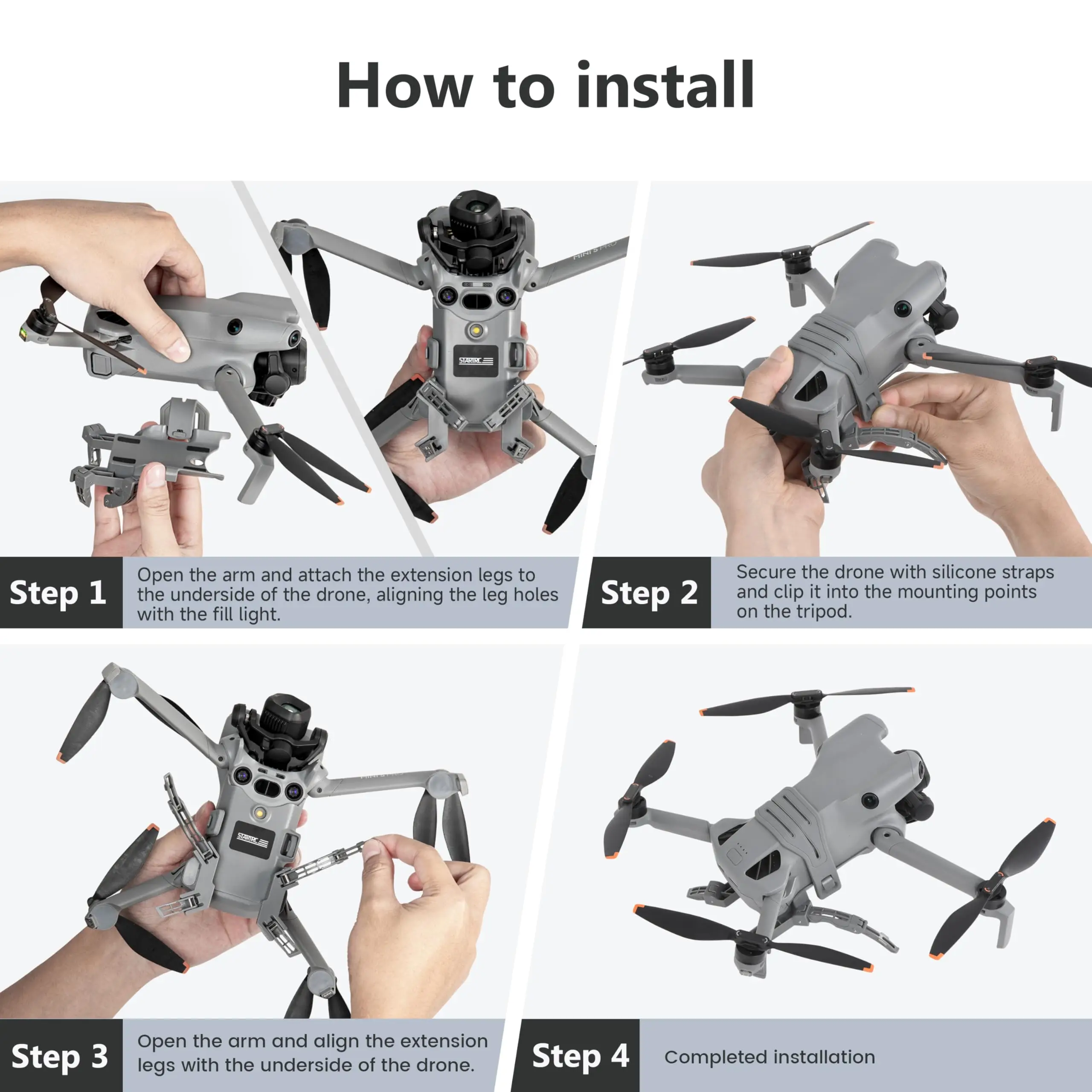 Train d'atterrissage pliable pour DJI Mini 5 Pro - Protection et stabilité