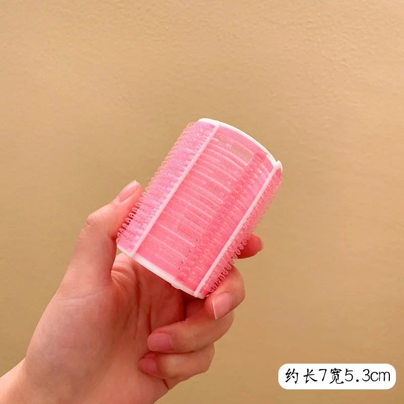 Self-Adhesive Magic Hair Roller - Portable Pink Styling Tool for Easy DIY Hairdressing
