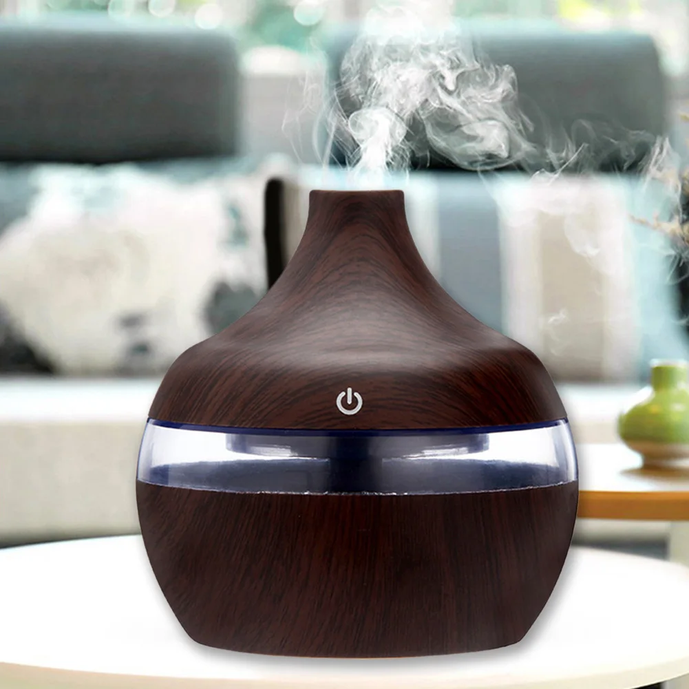 300ml Wood Grain Humidifier 7 Colors Aroma Diffuser Atomizer USB Household Humidifier Hydrating Instrument Desktop air humidifier