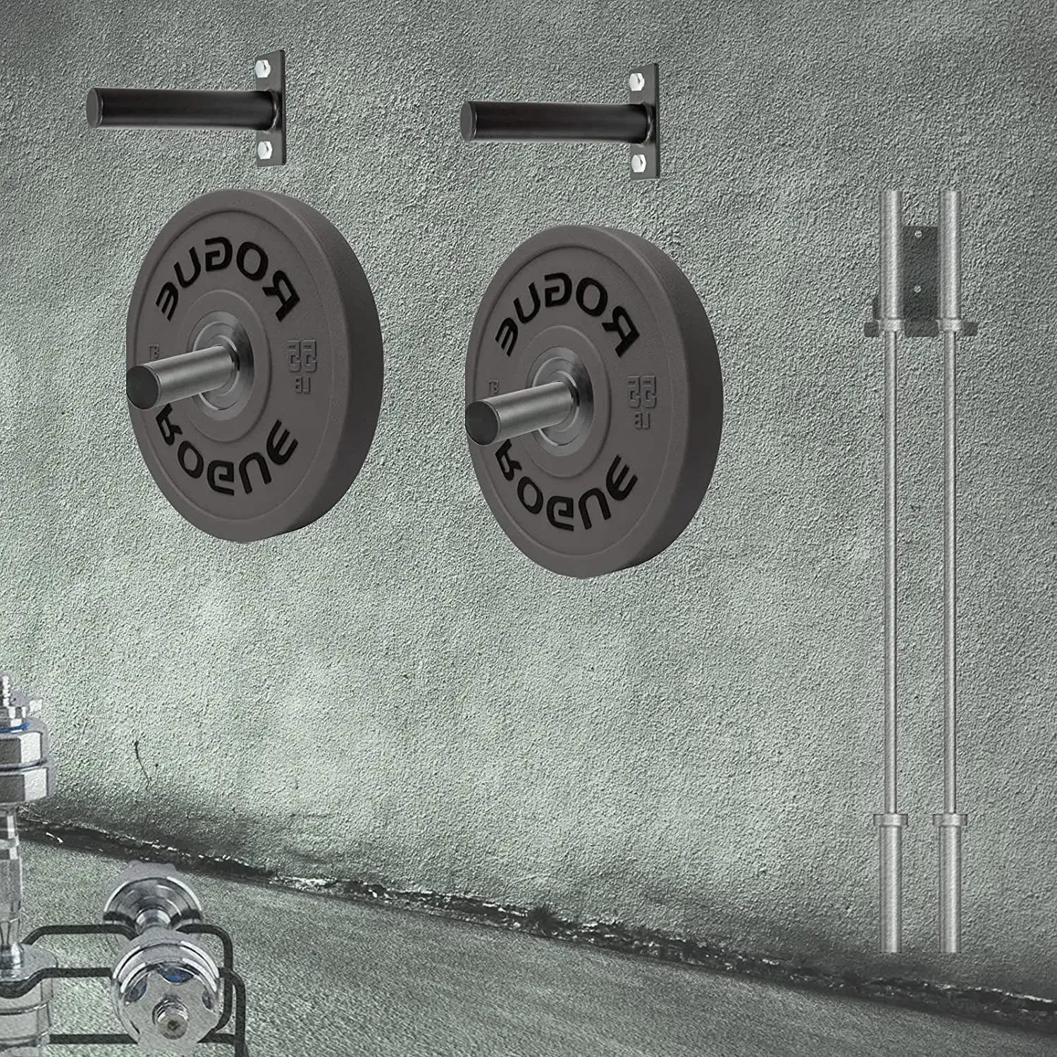 Wall Mounted Weight Plate Holder Home Gym Heavy Duty Fitness