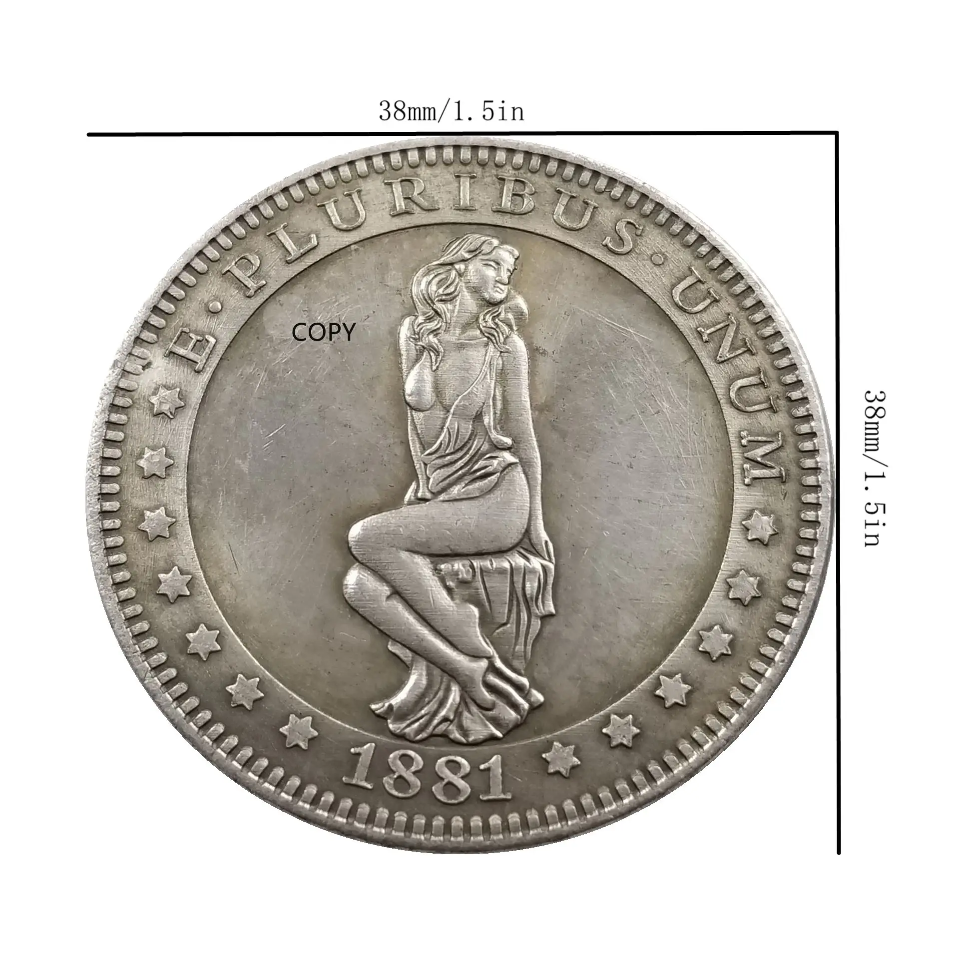 

COPY 1881 American Wanderers Commemorative Old Coins, Brass Crafts, Old Emblems, Morgan Coins Festival Gift