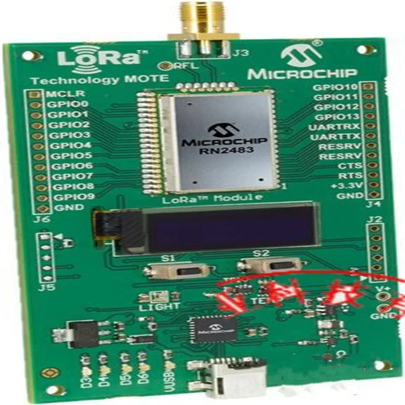 

DM164139 RN2603 LoR Mote Development Board