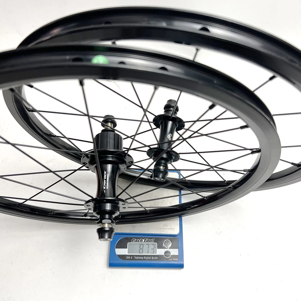 SILVEROCK NBR Leichtmetallfelgen 16 Zoll 349 1 3/8 Externe 7-Gang-Felge mit Felgenbremse für Brompton 3sixty Ultraleichtes Faltrad Laufradsatz – Detail 8