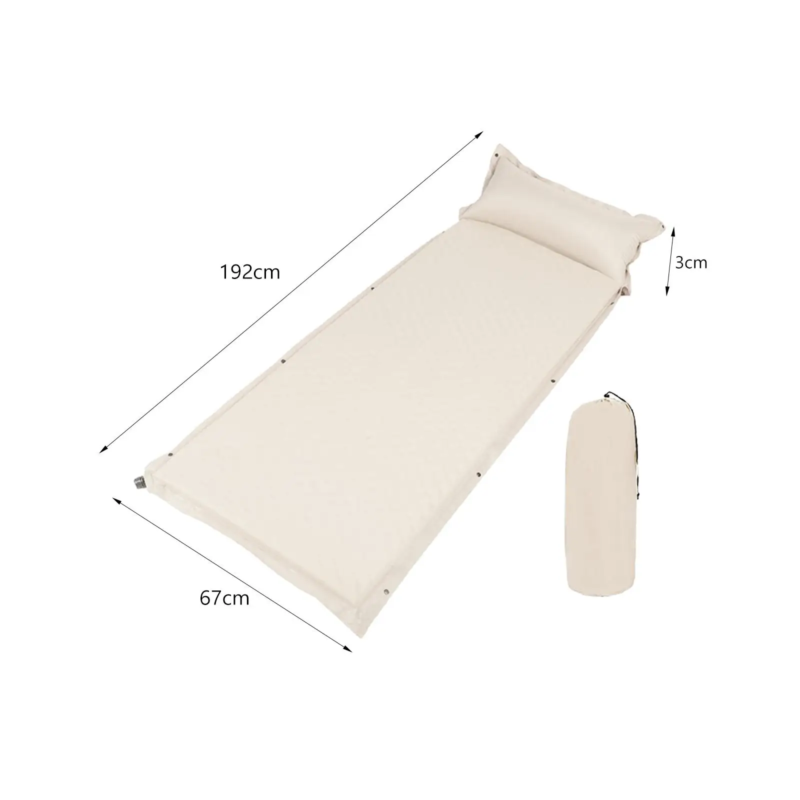 Inflating Mattress Wear Resistant Practical Cushion Camping Mat Folding Portable