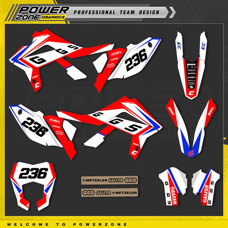 PowerZone Custom Team Graphics Backgrounds Decals For 3M Stickers Kit For GASGAS 2012 2013 2014 2015 2016 2017 001