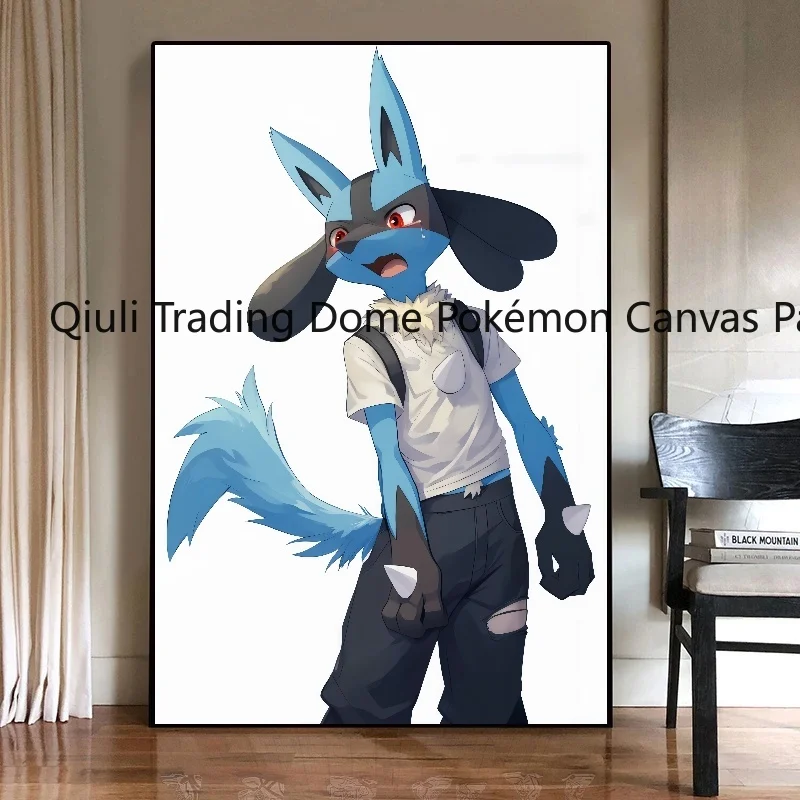 Poster Pokémon Lucario Lumière Et Ombre – Décoration Murale 50 X 75 Cm – Impression Toile Haute Qualité